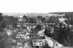 view of Port Jefferson village and harbor