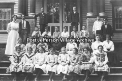 class photo-Port Jefferson High School on Spring and High-destroyed in a July 1913 fire